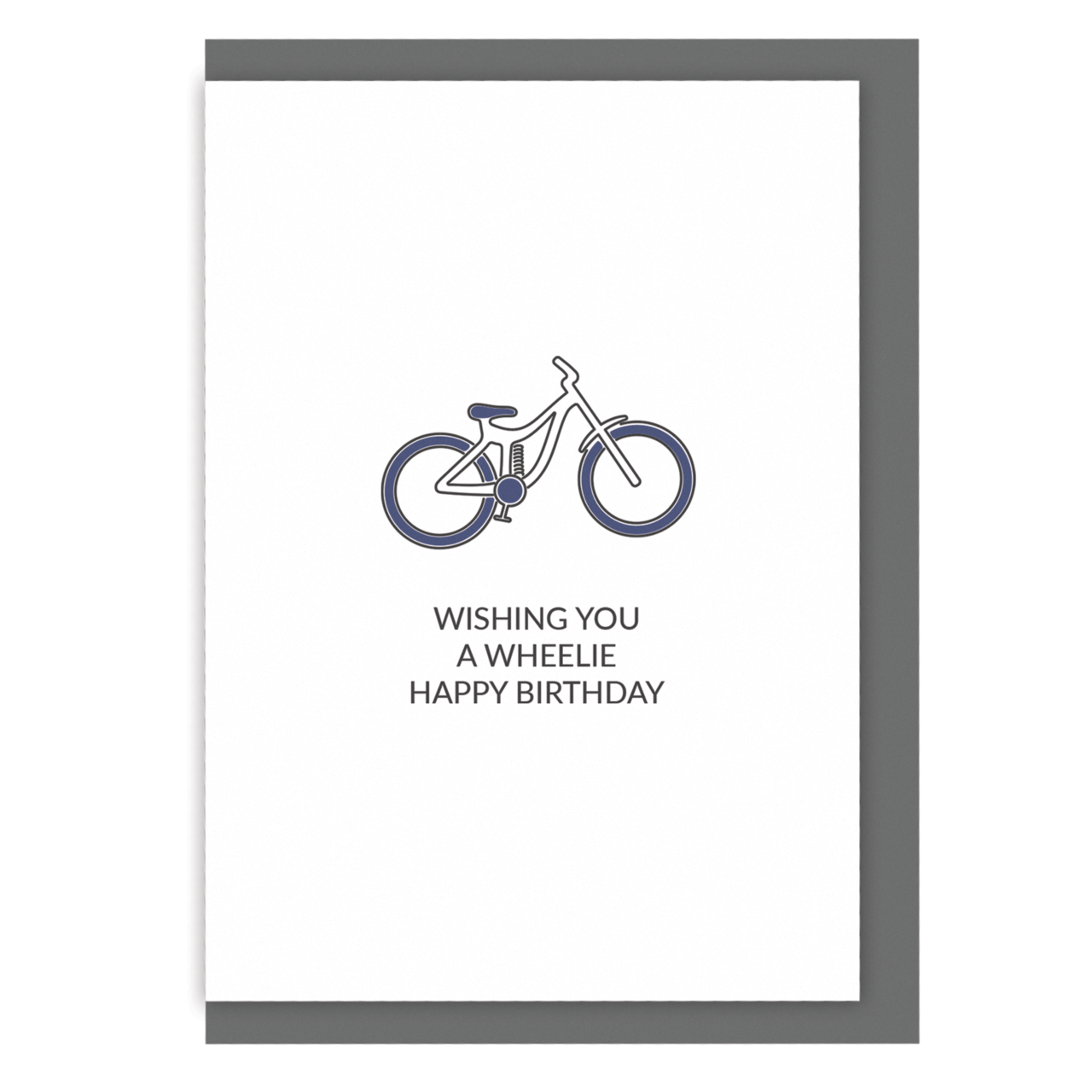 happy birthday mountainbike Cycling Birthday Card - Wheelie Happy Birthday