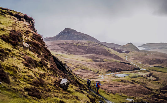 Munro baggers on a mountain trail