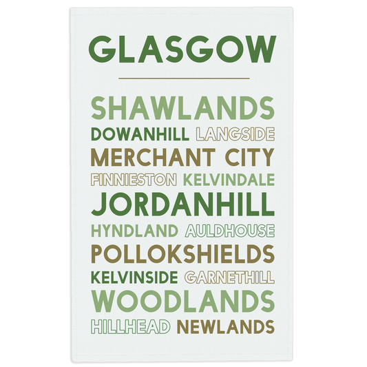 Glasgow tea towel