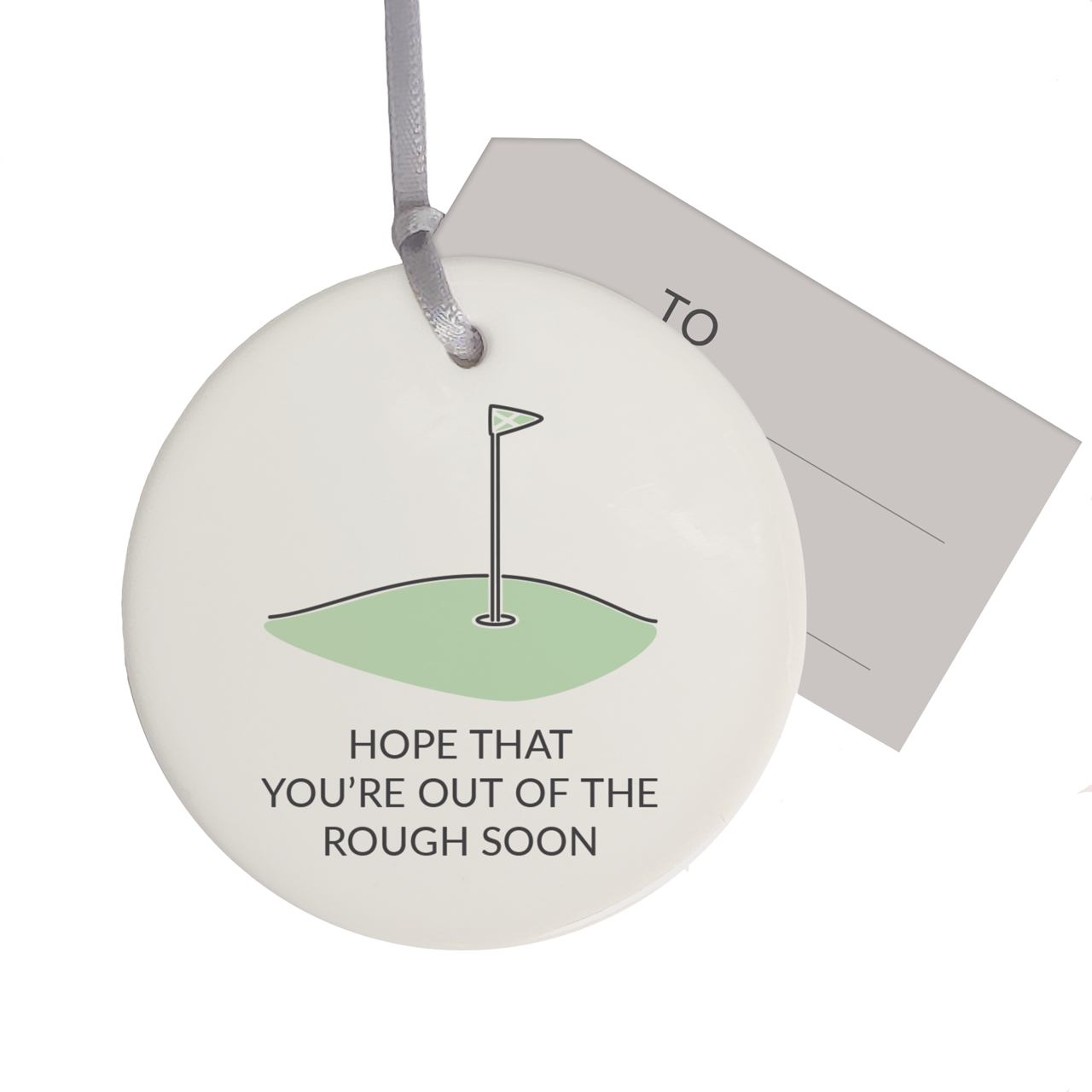 Golf ceramic decoration - Hope That You're Out Of The Rough Soon