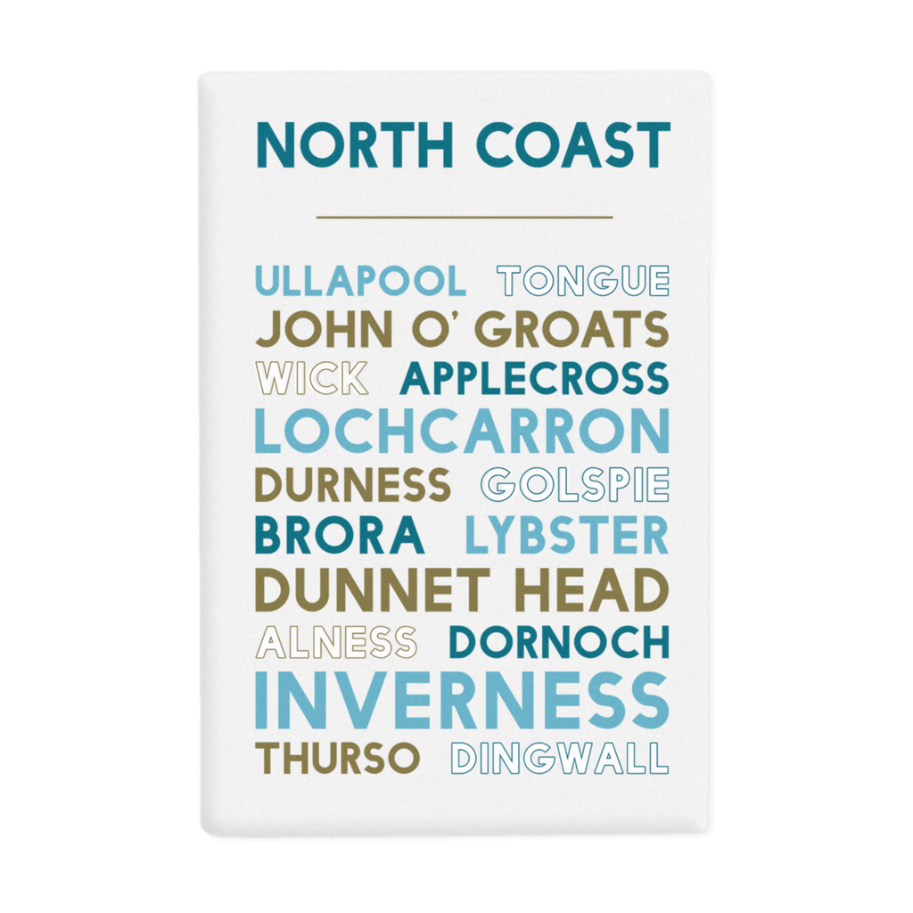 North Coast of Scotland ceramic fridge magnet