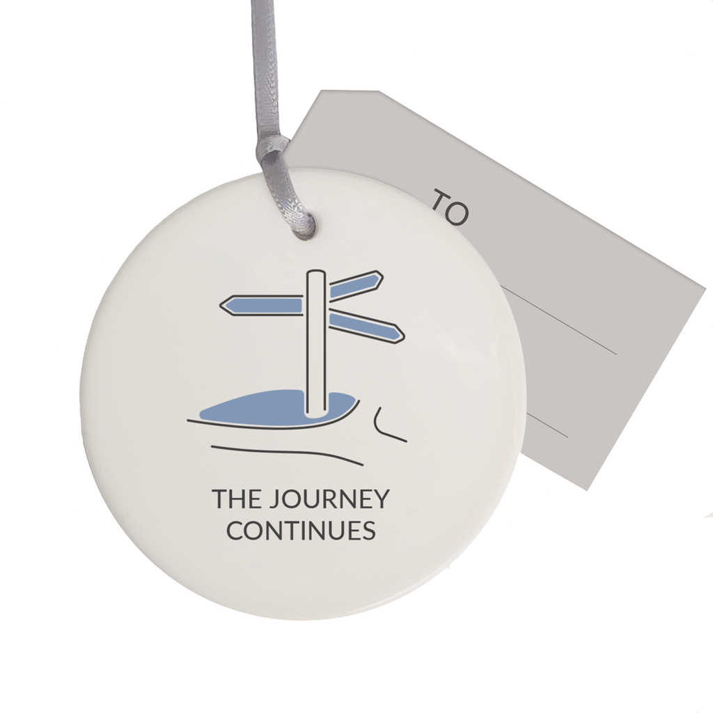 Hiking ceramic decoration - The Journey Continues
