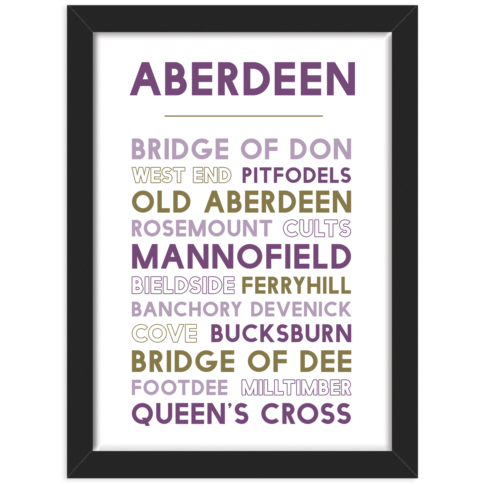 Aberdeen print black frame