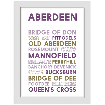 Aberdeen print white frame