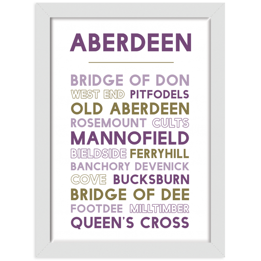Aberdeen print white frame