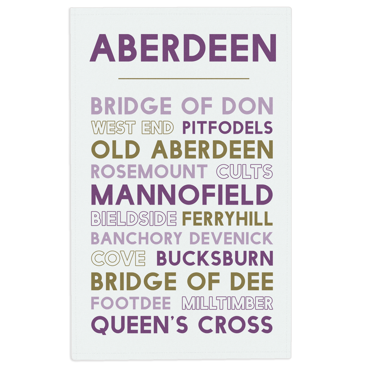 Aberdeen tea towel