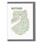 Bothies greetings card flatlay