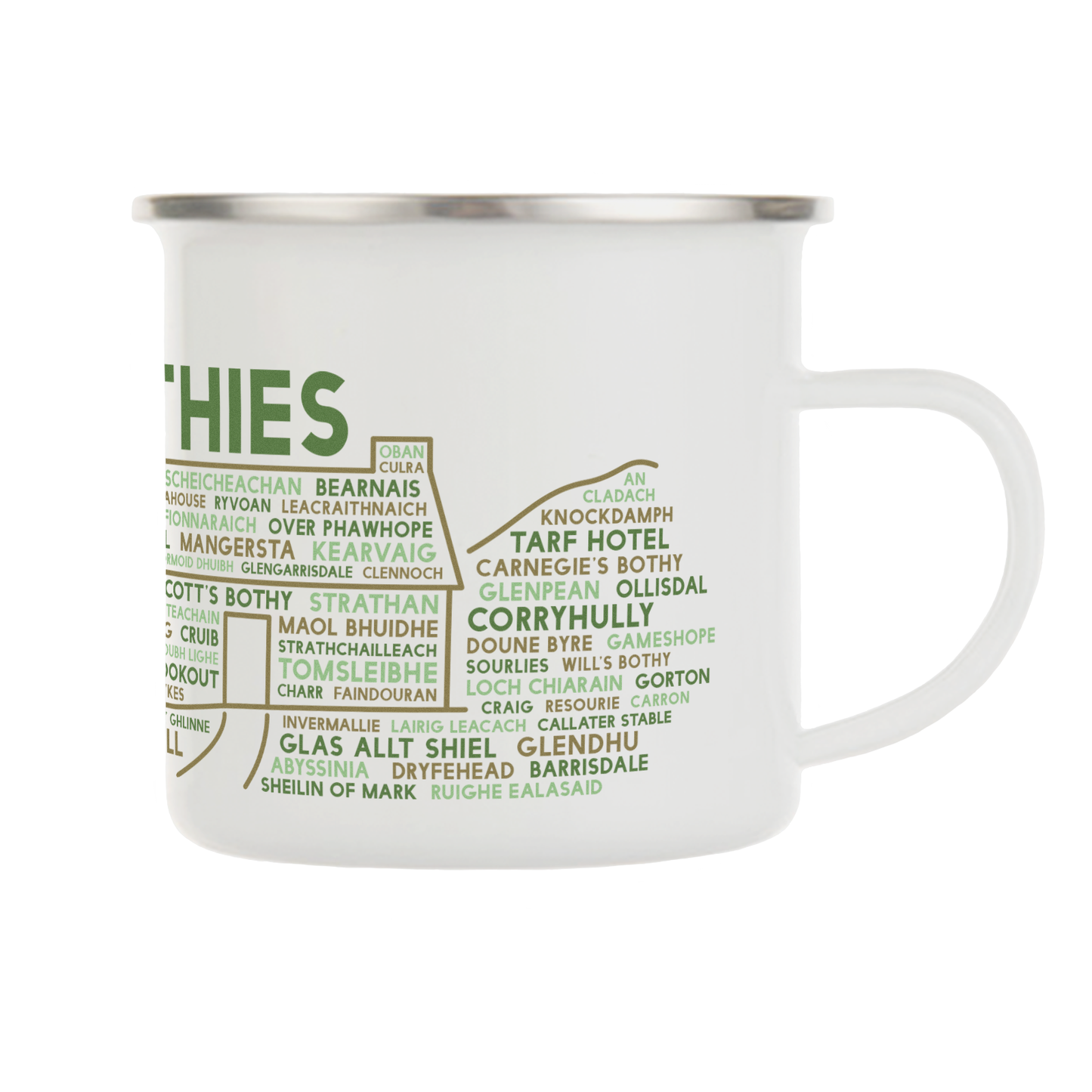 Bothies enamel mug right side