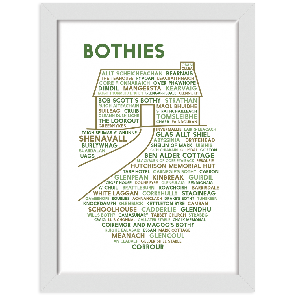 Bothies print white frame