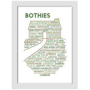 Bothies print white frame
