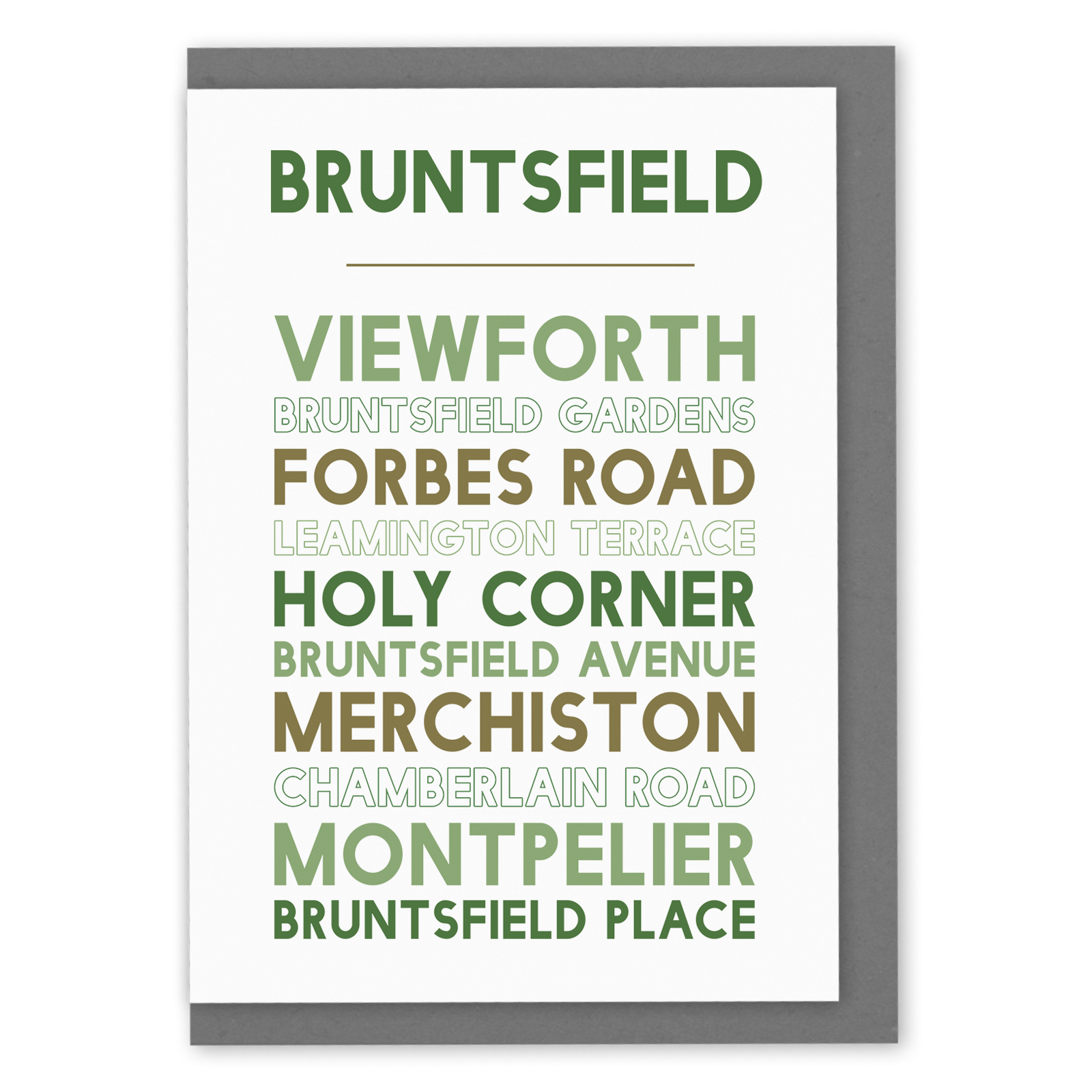 Bruntsfield card