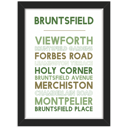 Bruntsfield print black frame