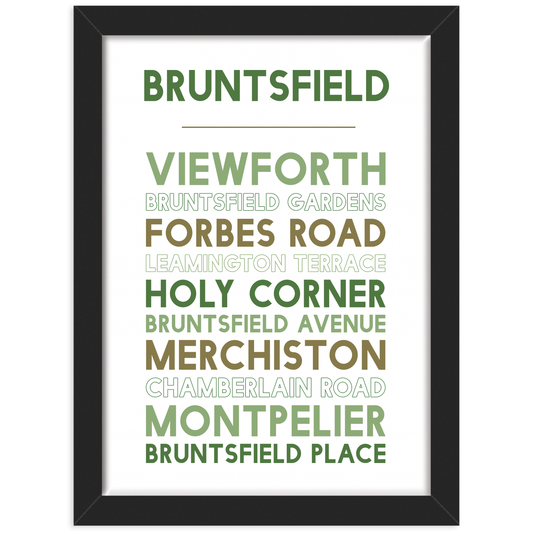 Bruntsfield print black frame