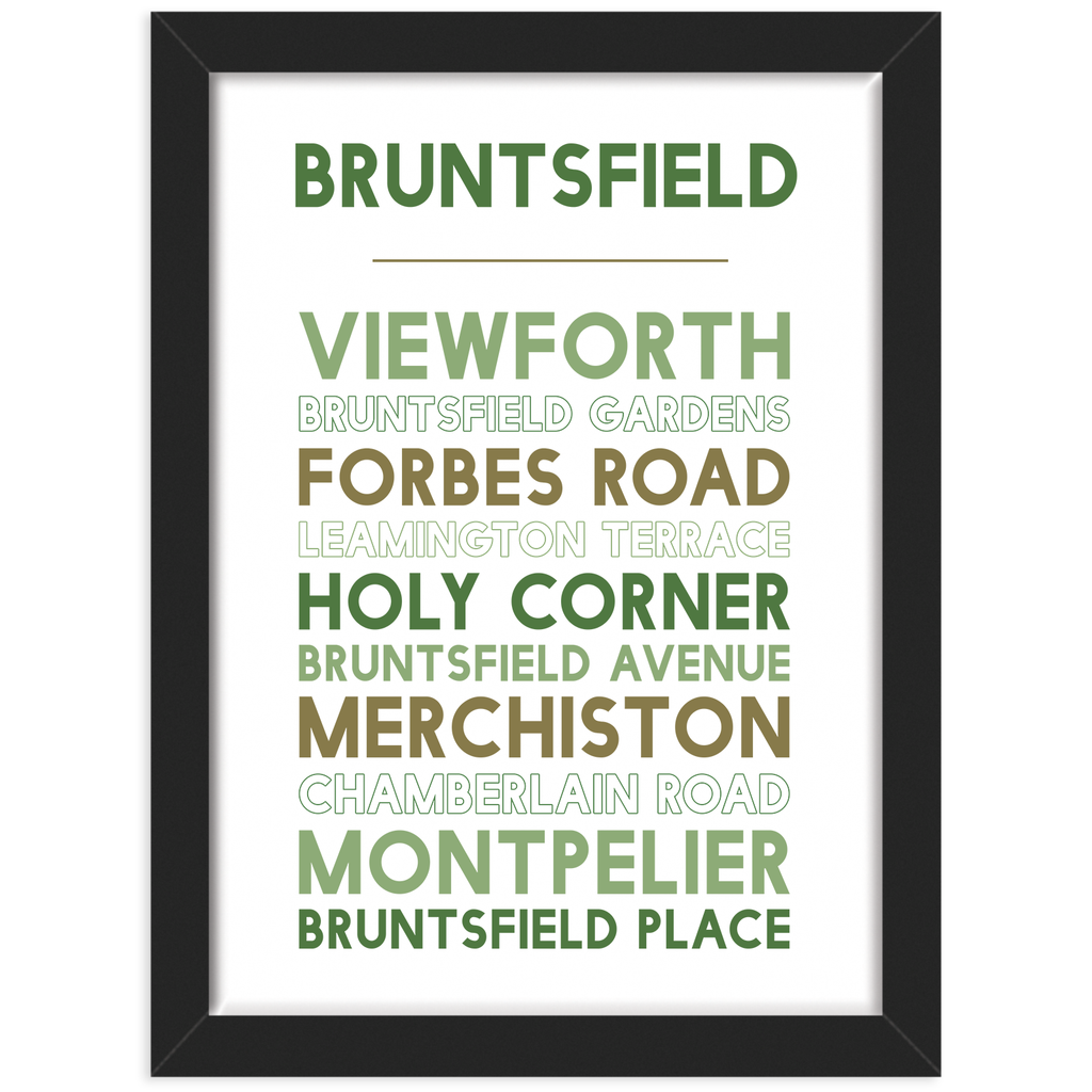Bruntsfield print black frame
