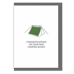 Camping baby card congratulations on your new camping buddy
