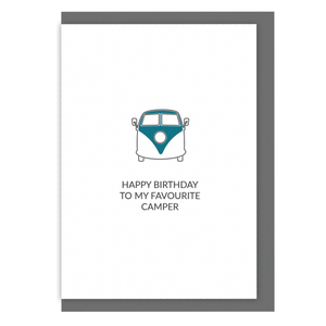 Camping birthday card happy birthday to my favourite camper