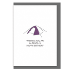 Camping birthday card wishing you an intensely happy birthday