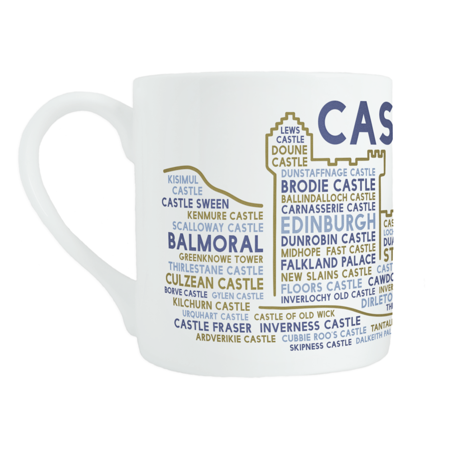 Castles bone china mug left side