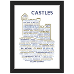 Castles print black frame