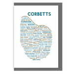 Corbetts greetings card on white background