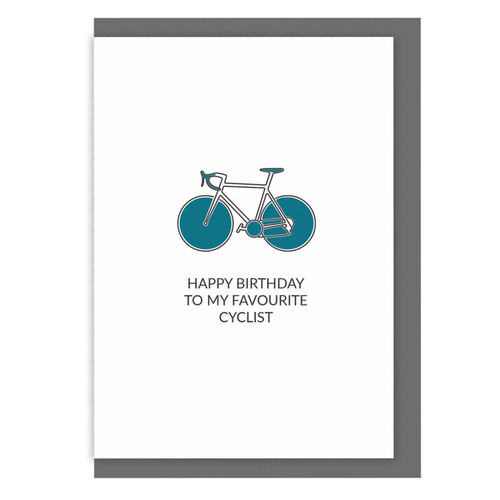 Cycling birthday card happy birthday to my favourite cyclist