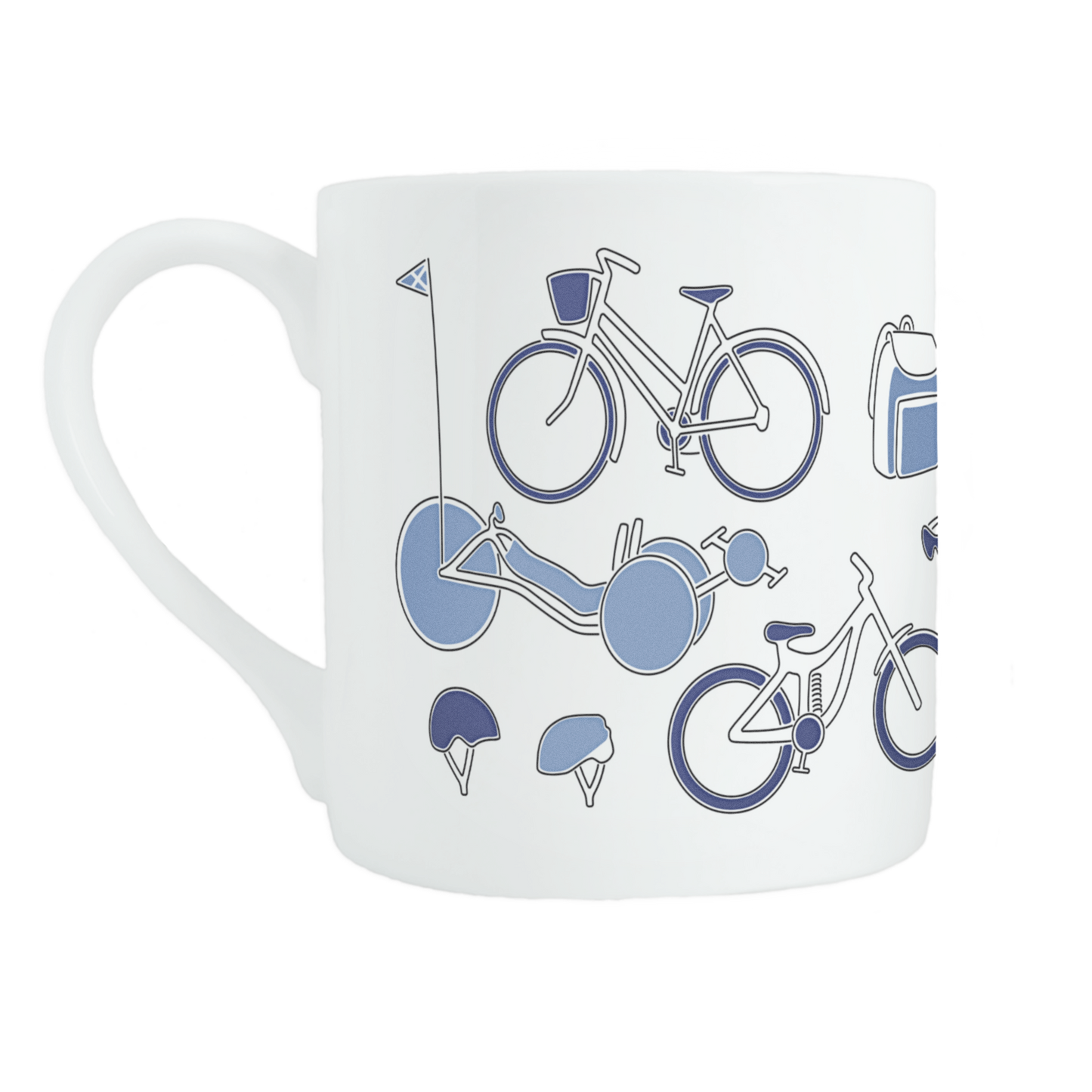 Cycling bone china mug