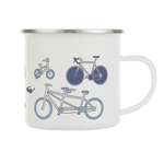 Cycling enamel mug