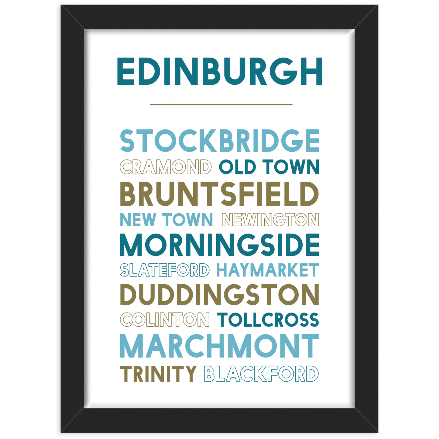 Edinburgh print black frame