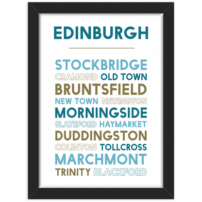 Edinburgh print black frame
