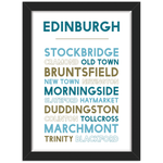 Edinburgh print black frame