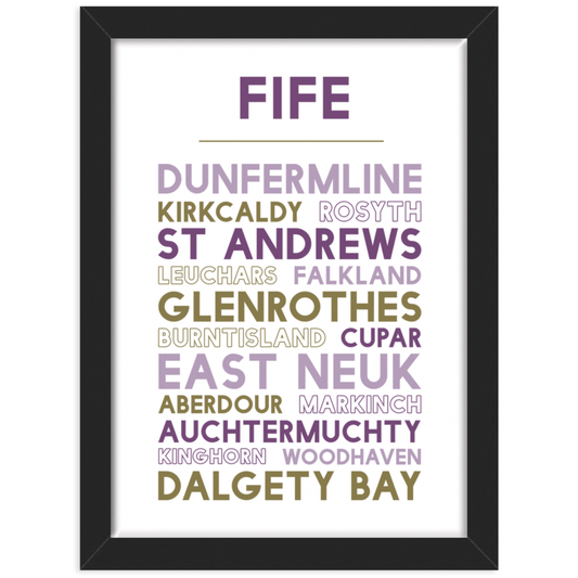 Fife print in a black frame