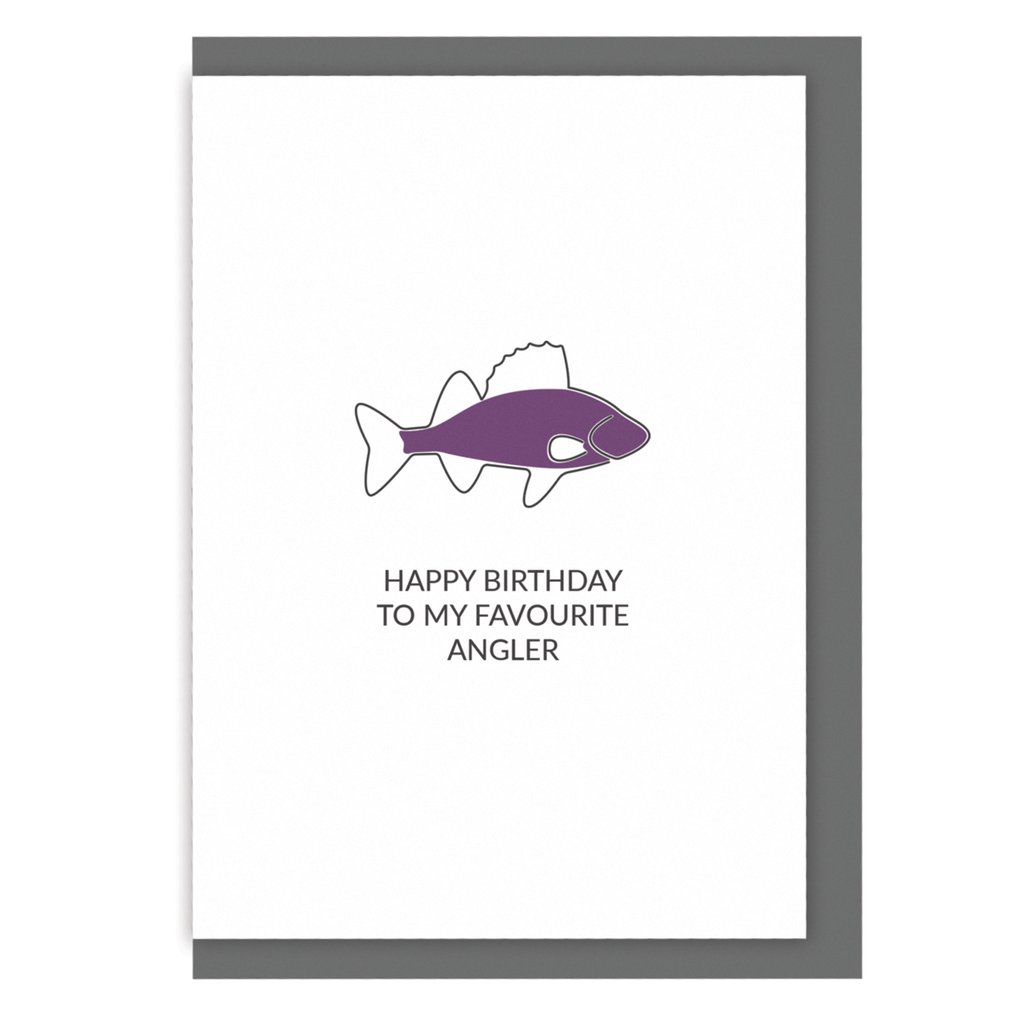 Fishing birthday card happy birthday to my favourite angler