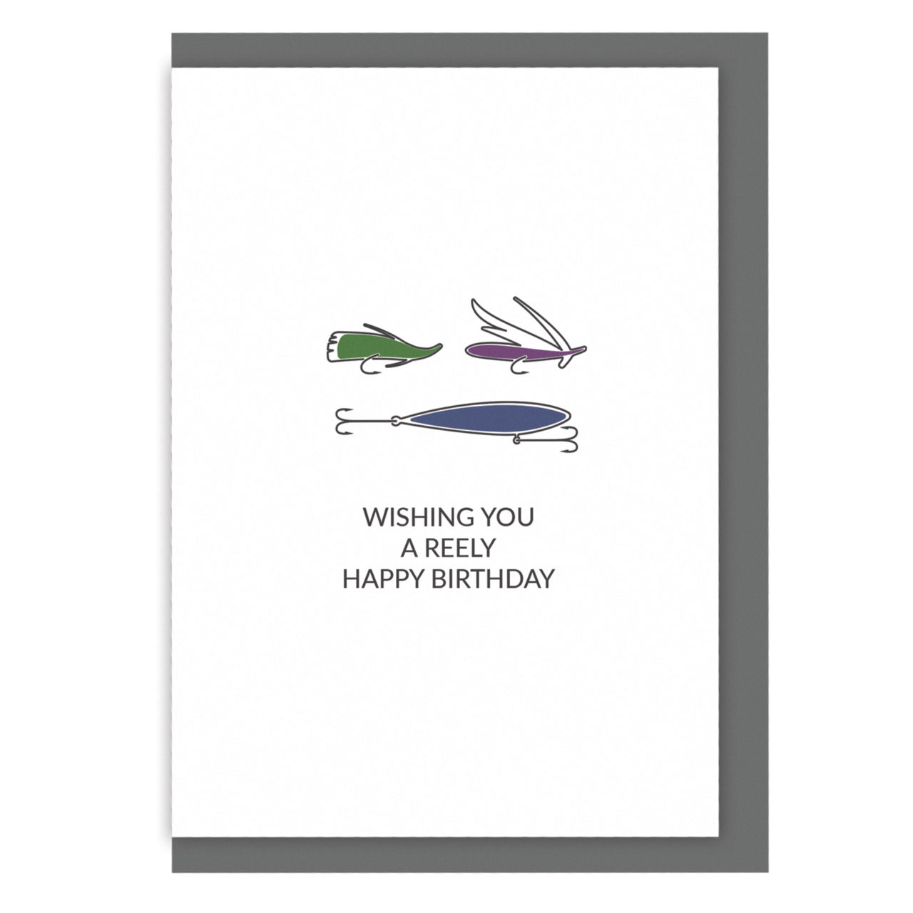 Fishing birthday card wishing you a reely happy birthday
