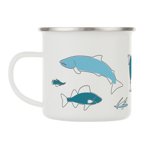 Fishing enamel mug