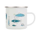 Fishing enamel mug