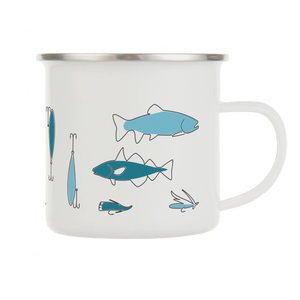 Fishing enamel mug