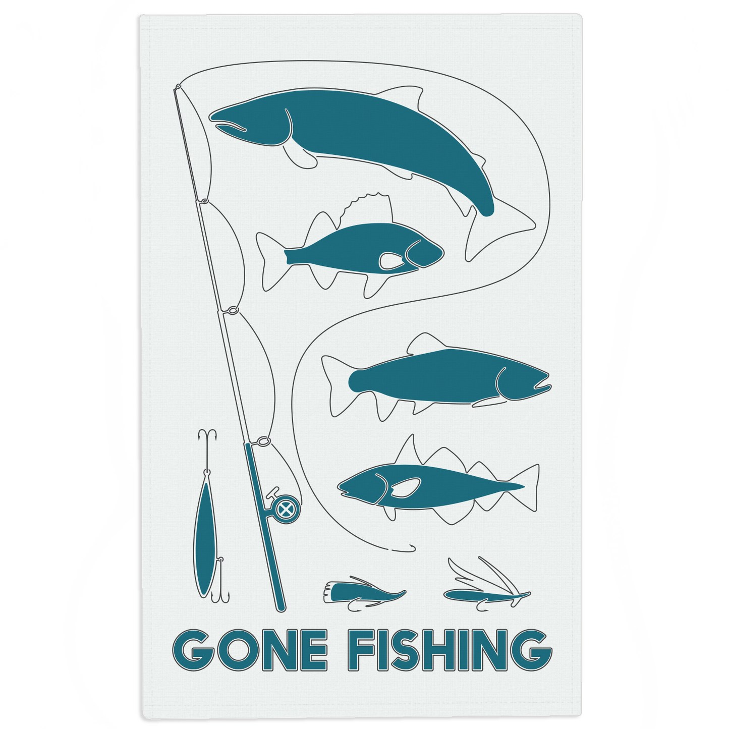 Fishing Tea Towel