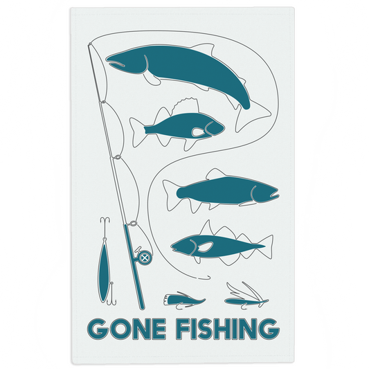 Fishing Tea Towel