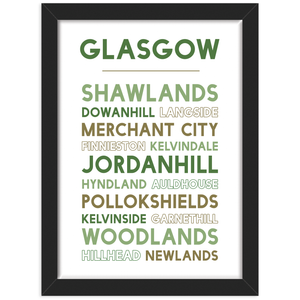 Glasgow print black frame