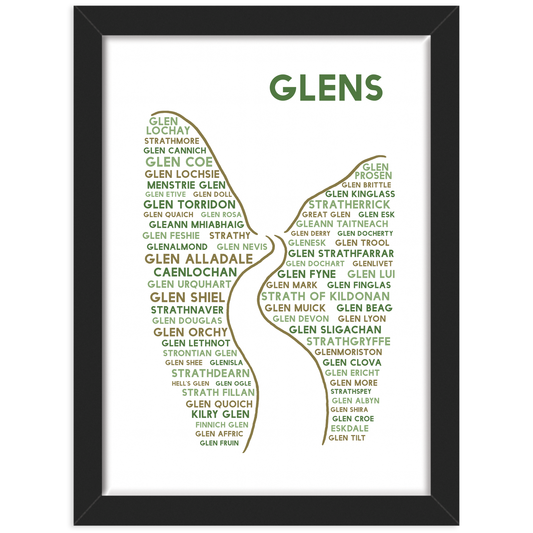 Glens print black frame