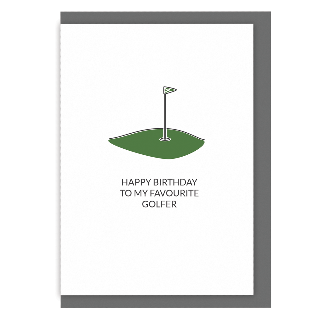 Golf birthday card happy birthday to my favourite golfer