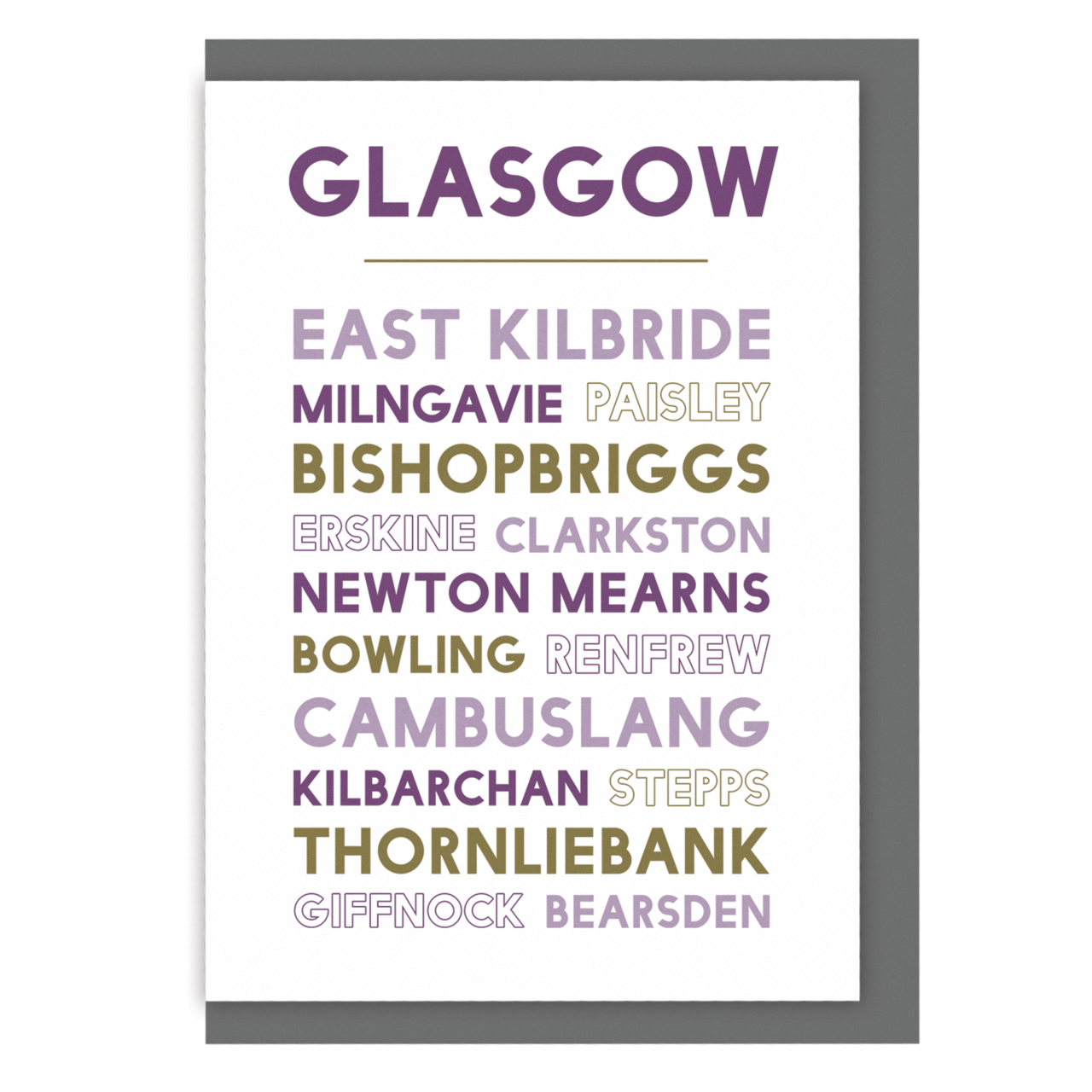 Greater Glasgow greetings card