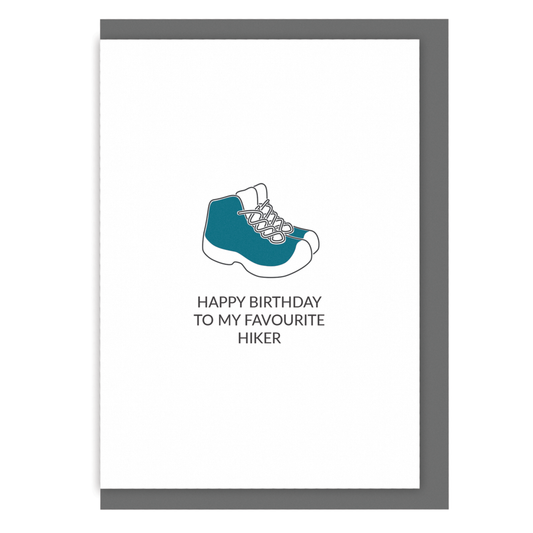 Hiking birthday card happy birthday to my favourite hiker
