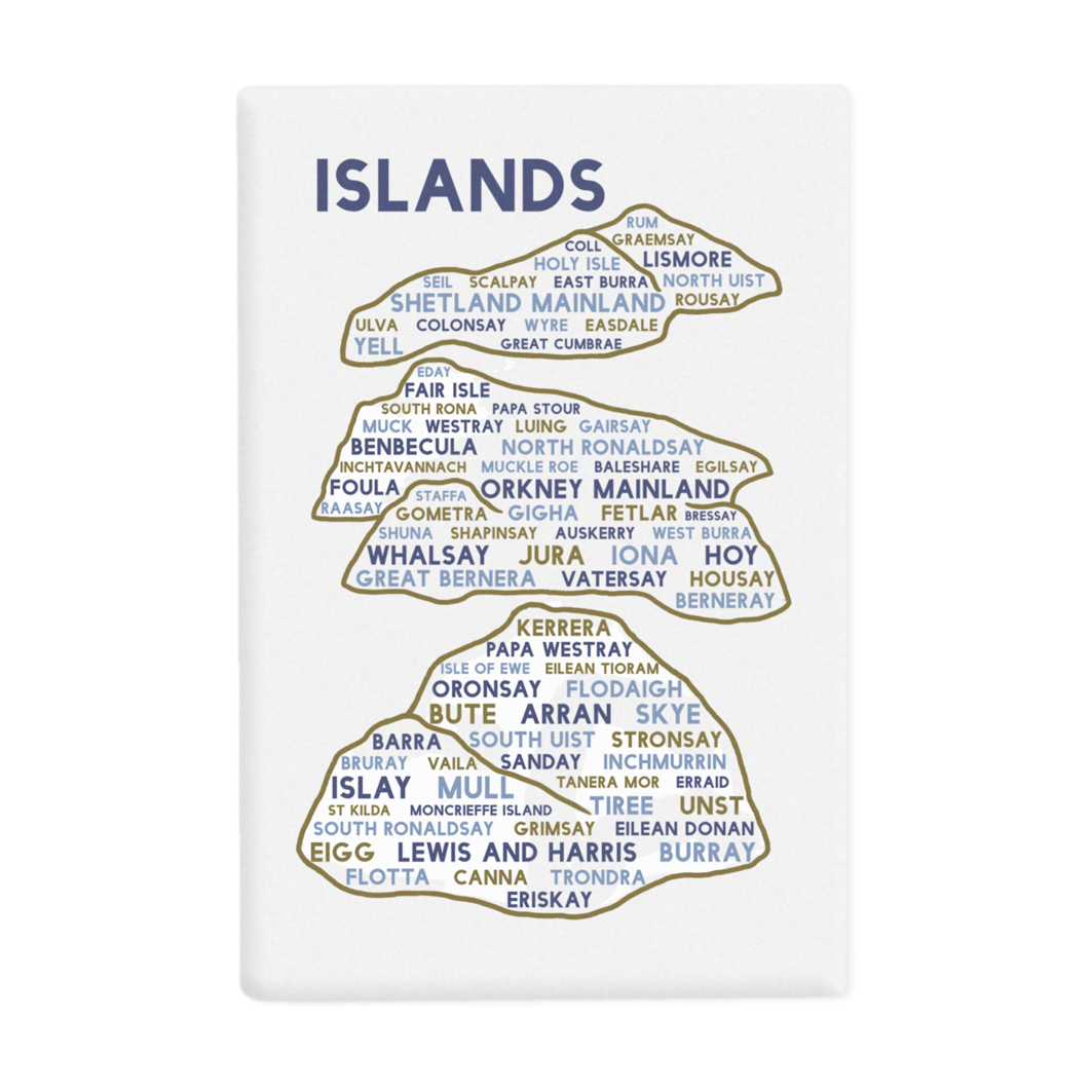 Scottish Islands ceramic fridge magnet