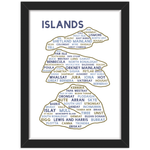 Islands print black frame