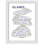 Islands print white frame