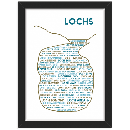 Lochs print black frame