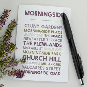 Morningside notebook Edinburgh gift