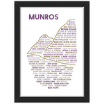 Munros print black frame