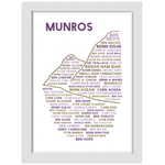 Munros print white frame